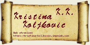 Kristina Koljković vizit kartica